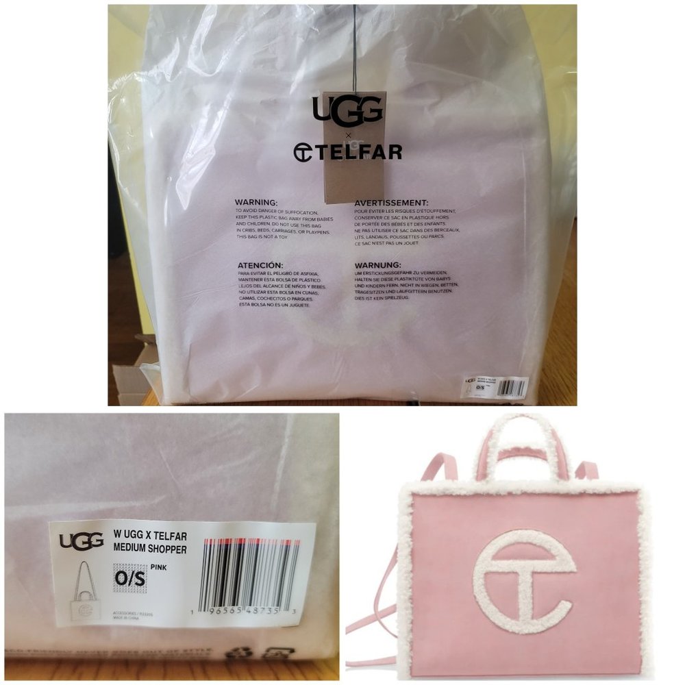 NWT UGG x TELFAR Pink Medium Shopper Bag